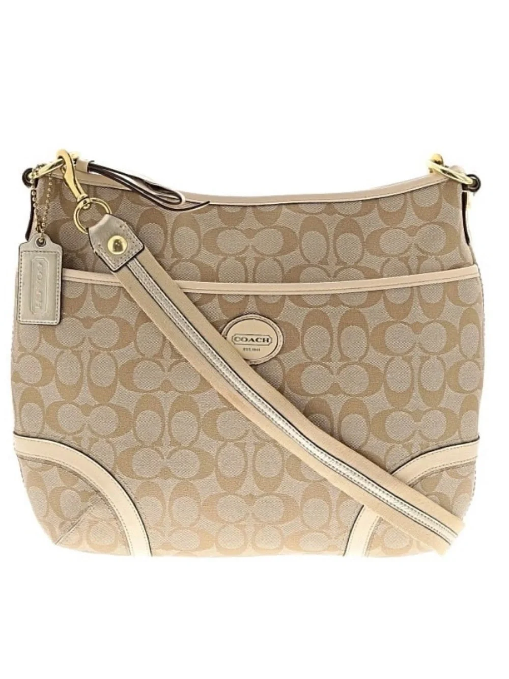 COACH Peyton Signature F19823 Convertible Hobo Shoulder/Crossbody Bag